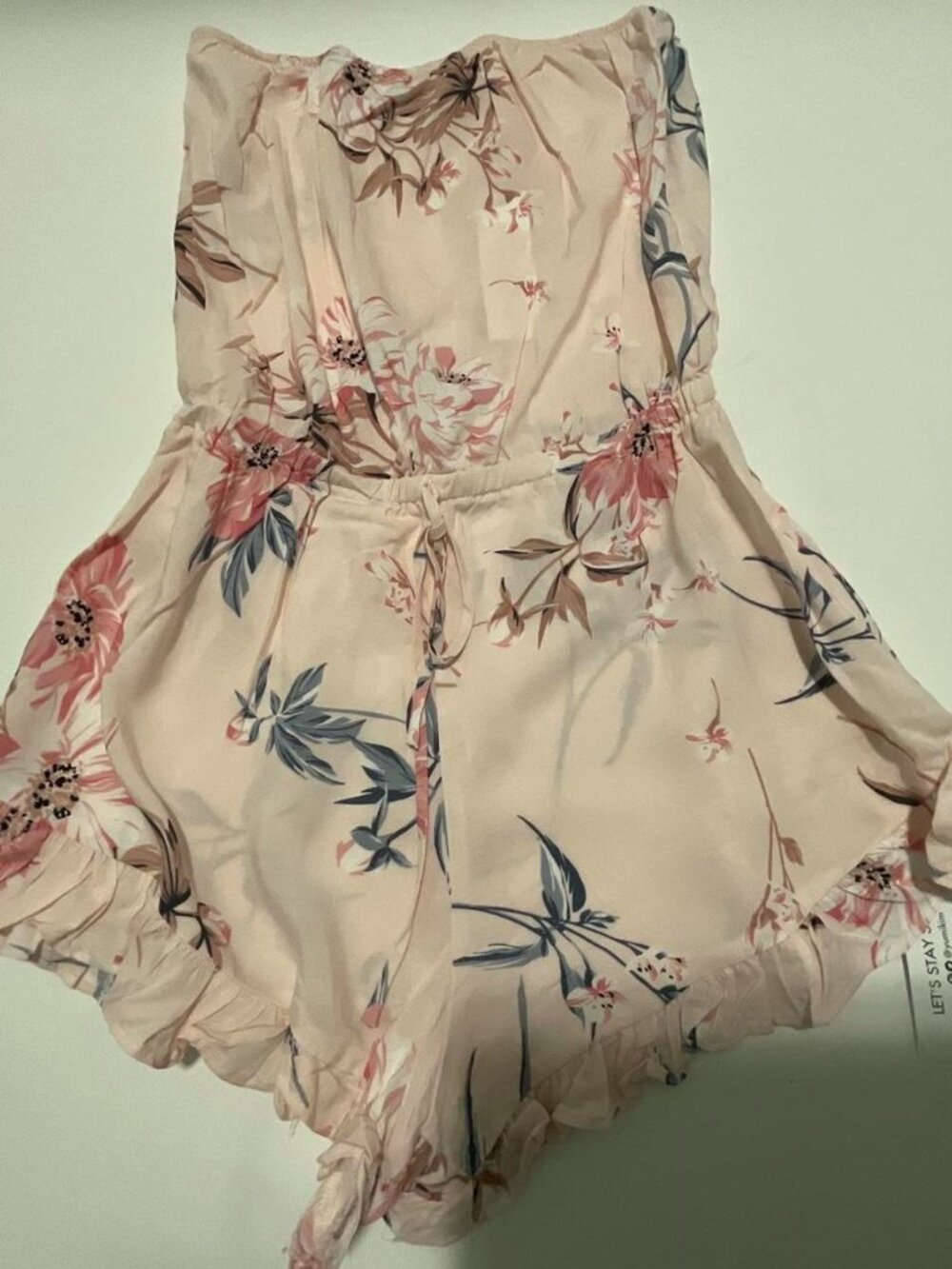 Yumi Kim Pink Floral Strapless Romper – NWT – Size XS